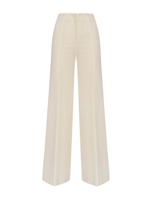 Pantaloni palazzo in punto milano Avorio Liviana Conti | CNTI88A08-1